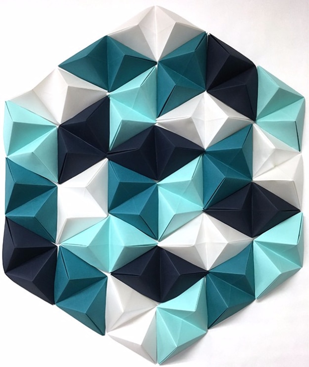  Easy DIY Projects - DIY Geometric Paper Wall Art - Easy DIY Crafts and Projects - Simple Craft Ideas for Beginners, Cool Crafts To Make and Sell, Simple Home Decor, Fast DIY Gifts, Cheap and Quick Project Tutorials #diy #crafts #easycrafts