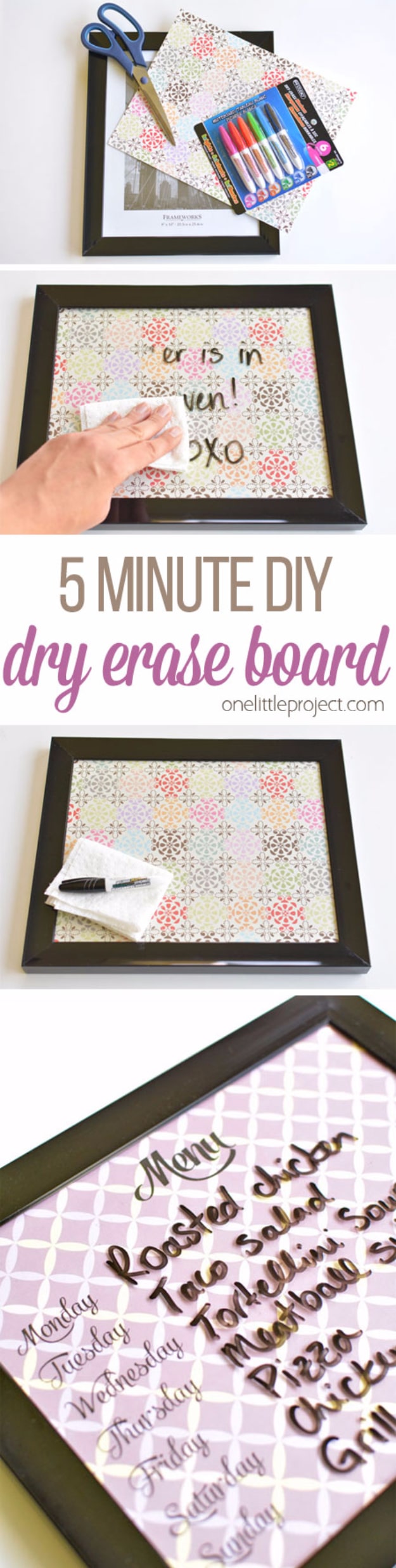  Easy DIY Projects - Easy DIY Whiteboards - Easy DIY Crafts and Projects - Simple Craft Ideas for Beginners, Cool Crafts To Make and Sell, Simple Home Decor, Fast DIY Gifts, Cheap and Quick Project Tutorials #diy #crafts #easycrafts