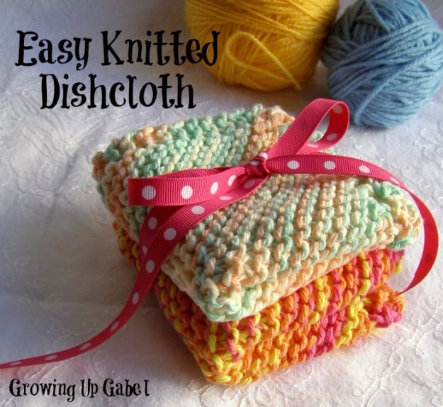 38 Easy Knitting Ideas - Easy Knit Dishcloth - Knitting Ideas For Beginners, Cute Kinitting Projects, Knitting Ideas And Patterns, Easy Knitting Crafts, Gifts You Can Knit#diy #knitting