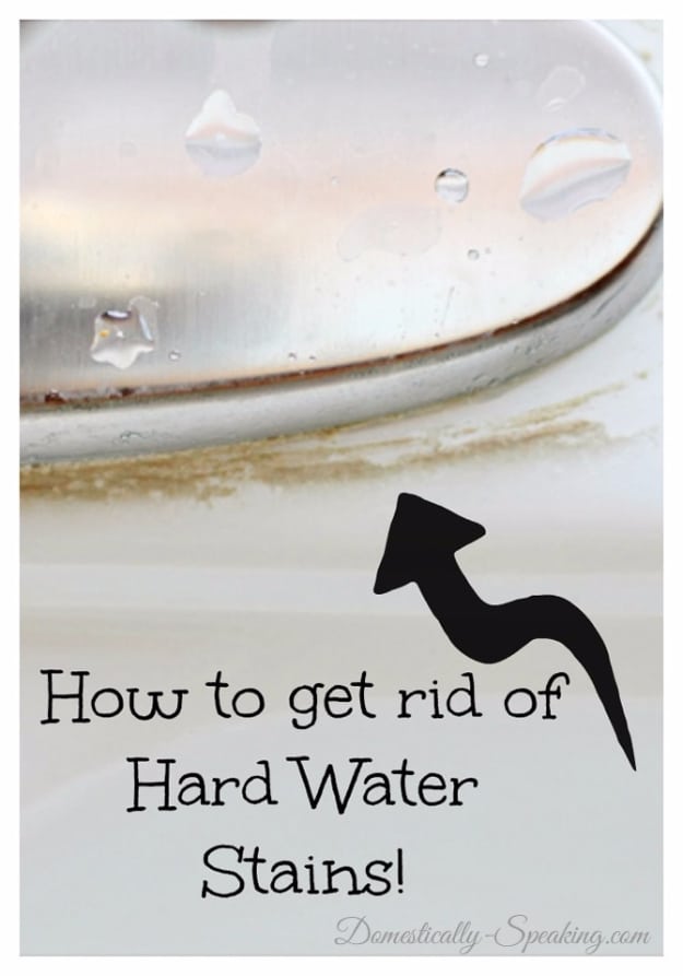 33 Home Repair Secrets From the Pros - Easy Way To Remove Hard Water Stains - Home Repair Ideas, Home Repairs On A Budget, Home Repair Tips, Living Room, Bedroom, Kitchen Repair, Home Improvement, Quick And Easy Home Tips http://diyjoy.com/diy-home-repair-secrets