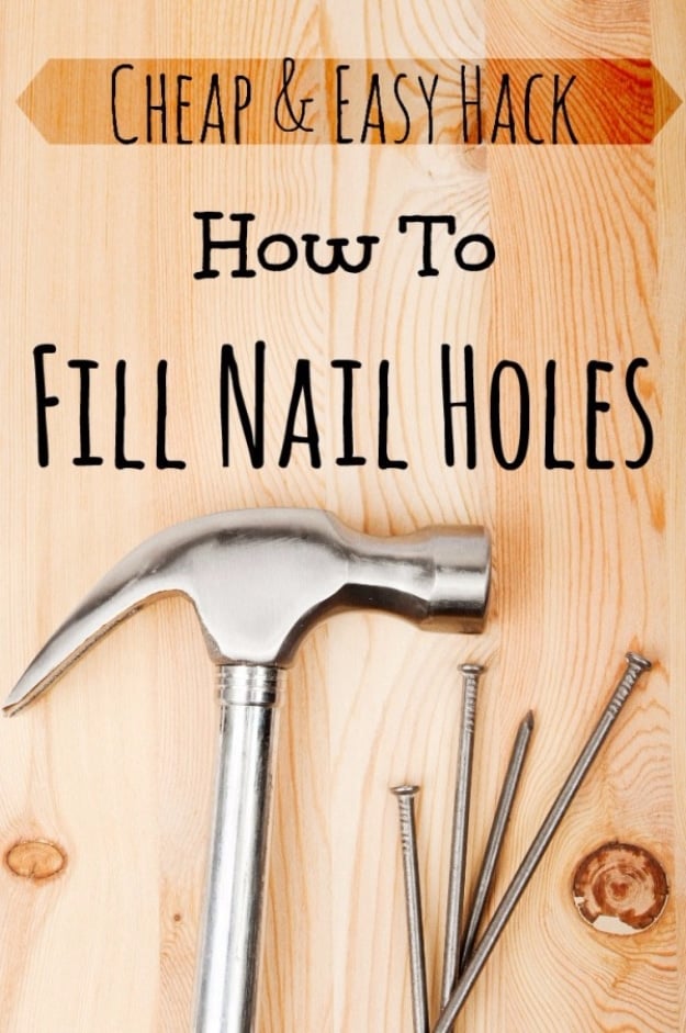 33 Home Repair Secrets From the Pros - Frugally Fill Nail Holes - Home Repair Ideas, Home Repairs On A Budget, Home Repair Tips, Living Room, Bedroom, Kitchen Repair, Home Improvement, Quick And Easy Home Tips http://diyjoy.com/diy-home-repair-secrets