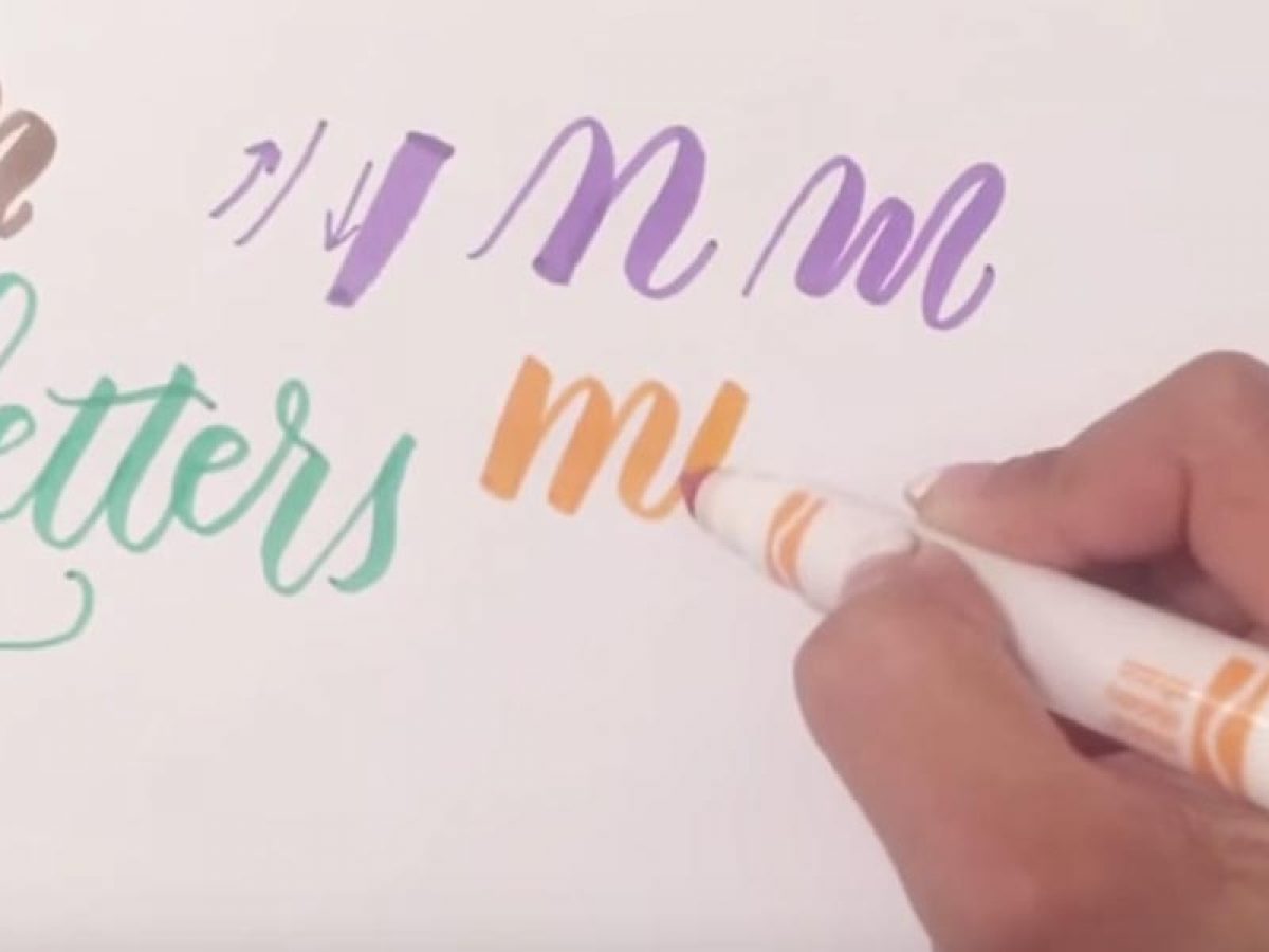 Learn how to do calligraphy with Crayola Markers