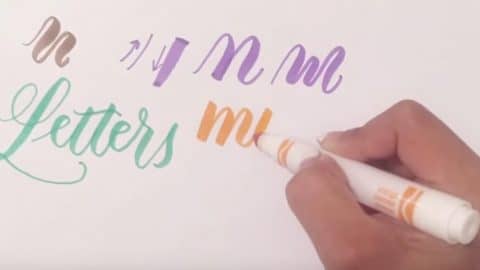 Learn How to Write Modern Brush Calligraphy With Crayola Markers | DIY Joy Projects and Crafts Ideas