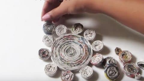 She Rolls Up Strips Of Newspaper And Watch the Attractive Piece She Makes! (OUTSTANDING!) | DIY Joy Projects and Crafts Ideas
