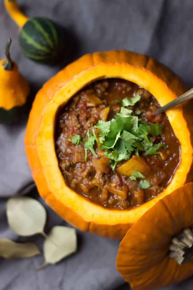 35 Fall Recipes - Paleo Pumpkin Chili - Best Quick And Easy Fall Recipe Ideas and Healthy Dishes You Can Make For Dinner, Soup, Appetizers, Crockpot and Slow Cooker Snacks and Drinks, Even Dessert 