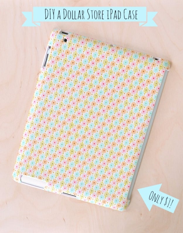 Dollar Store Crafts - Patterned Tablet Case - Best Cheap DIY Dollar Store Craft Ideas for Kids, Teen, Adults, Gifts and For Home #dollarstore #crafts #cheapcrafts #diy