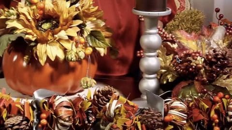 DIY Centerpiece Idea: Pumpkin Floral Arrangement | DIY Joy Projects and Crafts Ideas