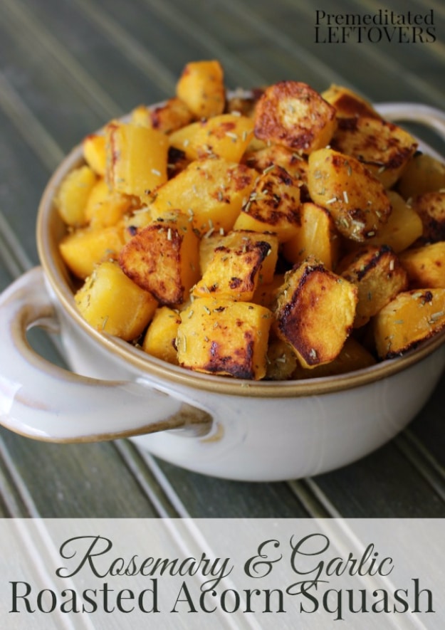 35 Fall Recipes - Rosemary And Garlic Roasted Acorn Squash - Best Quick And Easy Fall Recipe Ideas and Healthy Dishes You Can Make For Dinner, Soup, Appetizers, Crockpot and Slow Cooker Snacks and Drinks, Even Dessert 