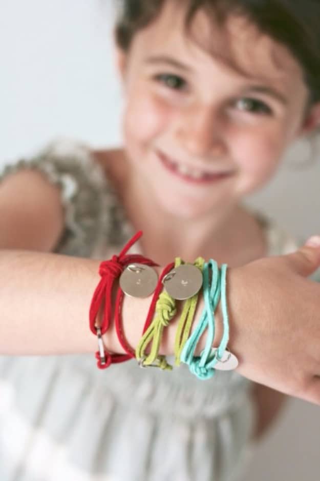 Dollar Store Crafts - Stamped Friendship Bracelets - Best Cheap DIY Dollar Store Craft Ideas for Kids, Teen, Adults, Gifts and For Home #dollarstore #crafts #cheapcrafts #diy