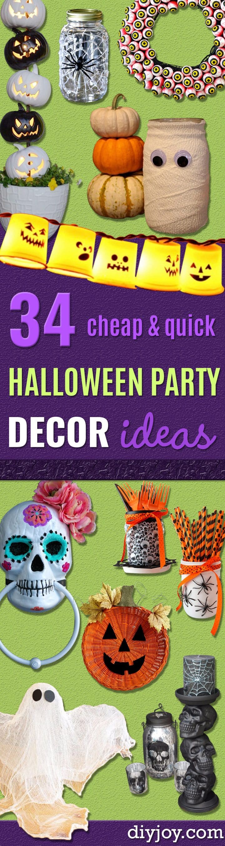 DIY Halloween Decorations - Best Easy, Cheap and Quick Halloween Decor Ideas and Crafts for Inside and Outside Your Home - Scary, Creepy Cute and Fun Outdoor Project Tutorials #halloween #diyhalloween #halloweendecor