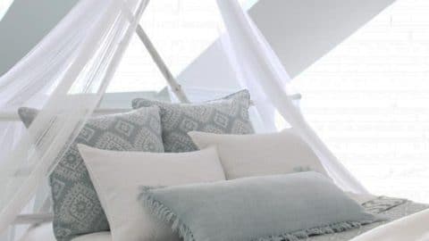 Bedroom Decor Idea: DIY Half Canopy | DIY Joy Projects and Crafts Ideas