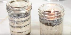 DIY Coffee And Vanilla Scented Mason Jar Candle