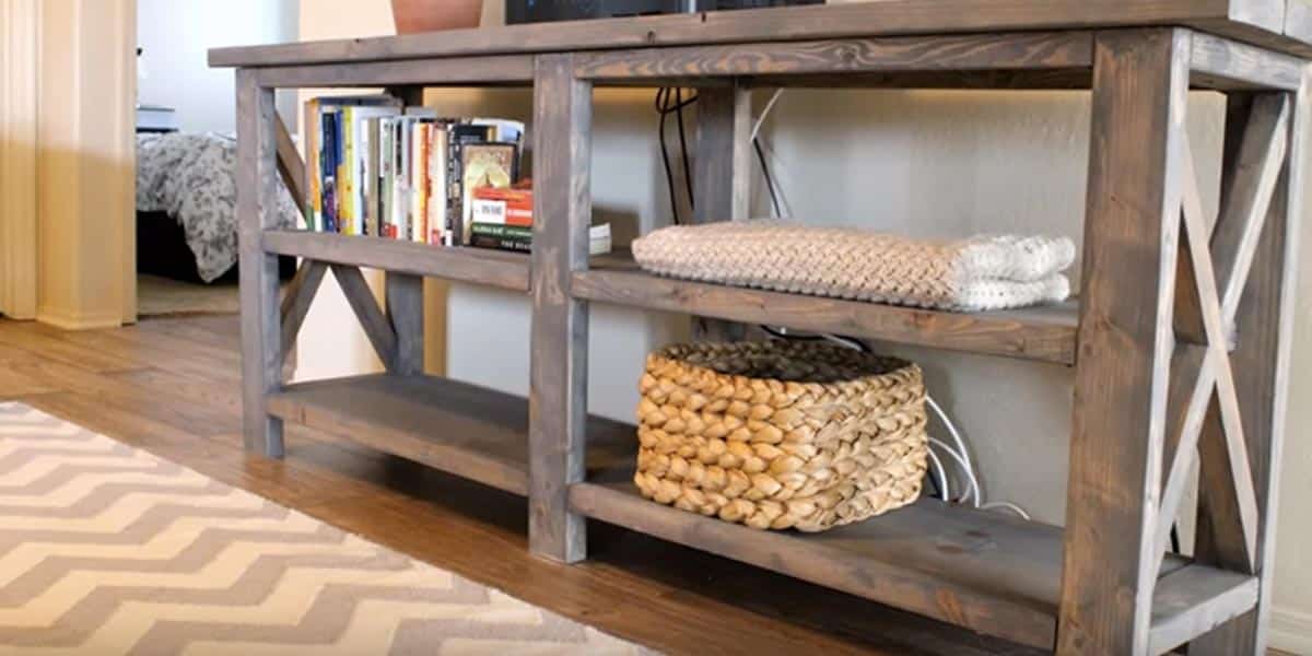 This Amazing Rustic Console Table Definitely Belongs On Your Weekend Project List | DIY Joy Projects and Crafts Ideas