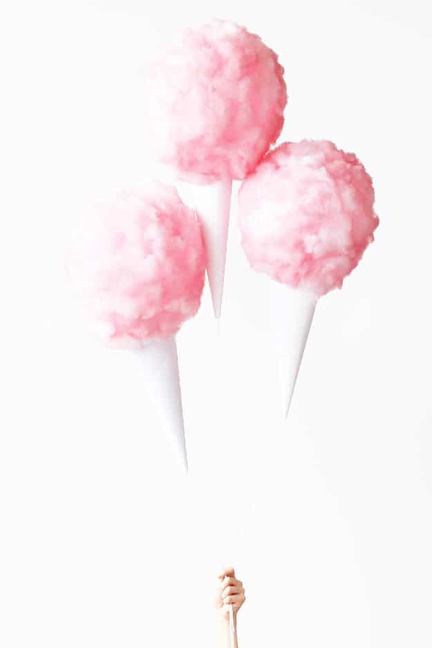 39 Easy DIY Party Decorations - DIY Cotton Candy Balloons - Quick And Cheap Party Decors, Easy Ideas For DIY Party Decor, Birthday Decorations, Budget Do It Yourself Party Decorations #diyparties #party #partydecor #parties