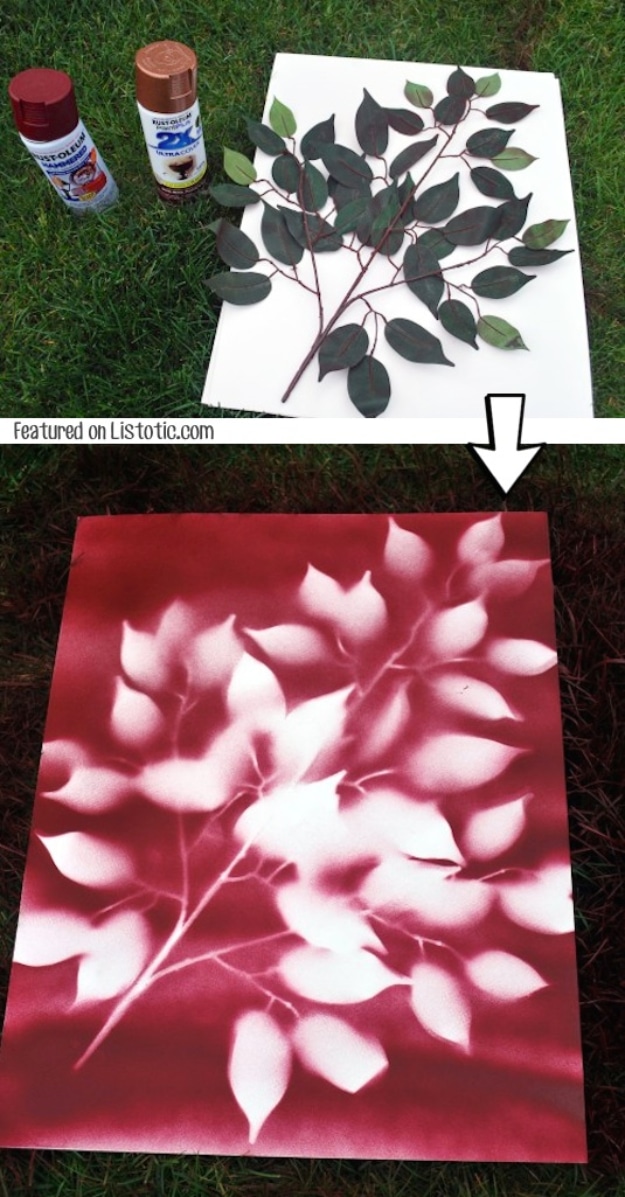 33 Cool DIYs With Spray Paint - DIY Spray Paint Flower Art - Easy Spray Paint Decor, Fun Do It Yourself Spray Paint Ideas, Cool Spray Paint Projects To Try, Upcycled And Repurposed, Restore Old Items With Spray Paint 