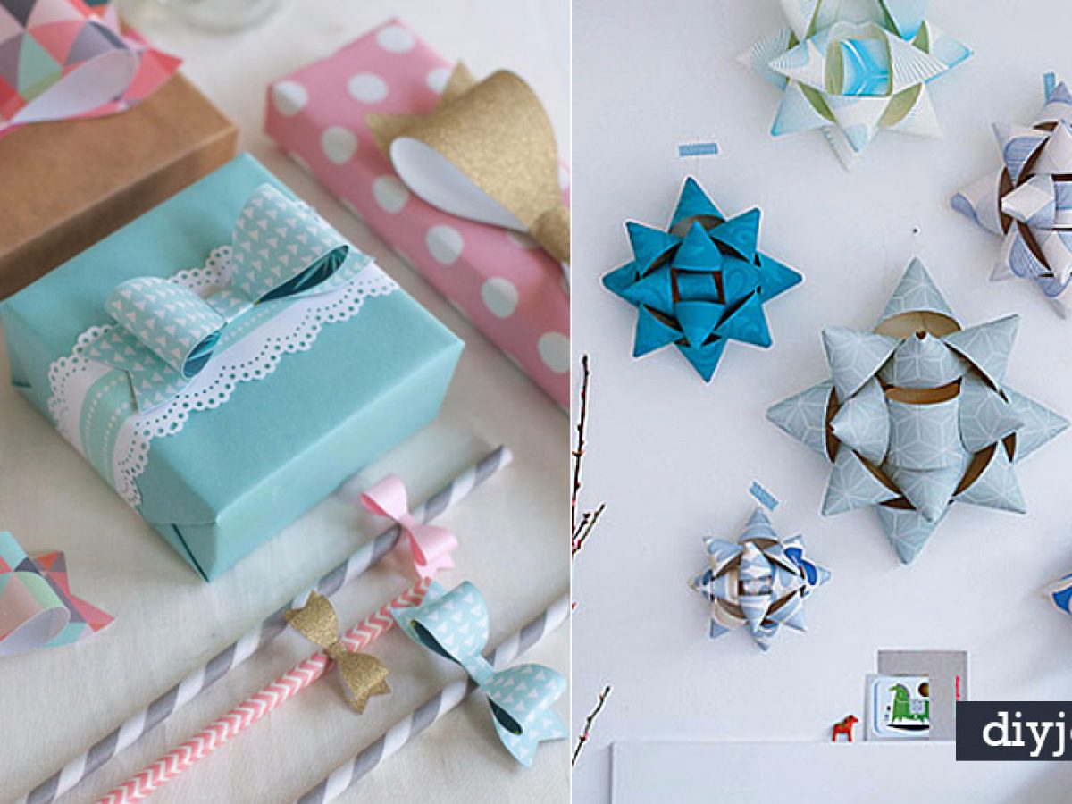 5 DIY Sustainable, Recycled Gift Wrap Package Topper Ornaments