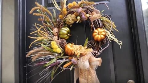 She Makes a Dramatic Dollar Tree Fall Wreath And It’s So Stunning! | DIY Joy Projects and Crafts Ideas
