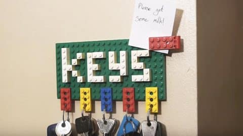 Watch How He Makes This Brilliant Lego Key Holder That's Quite Unique!
