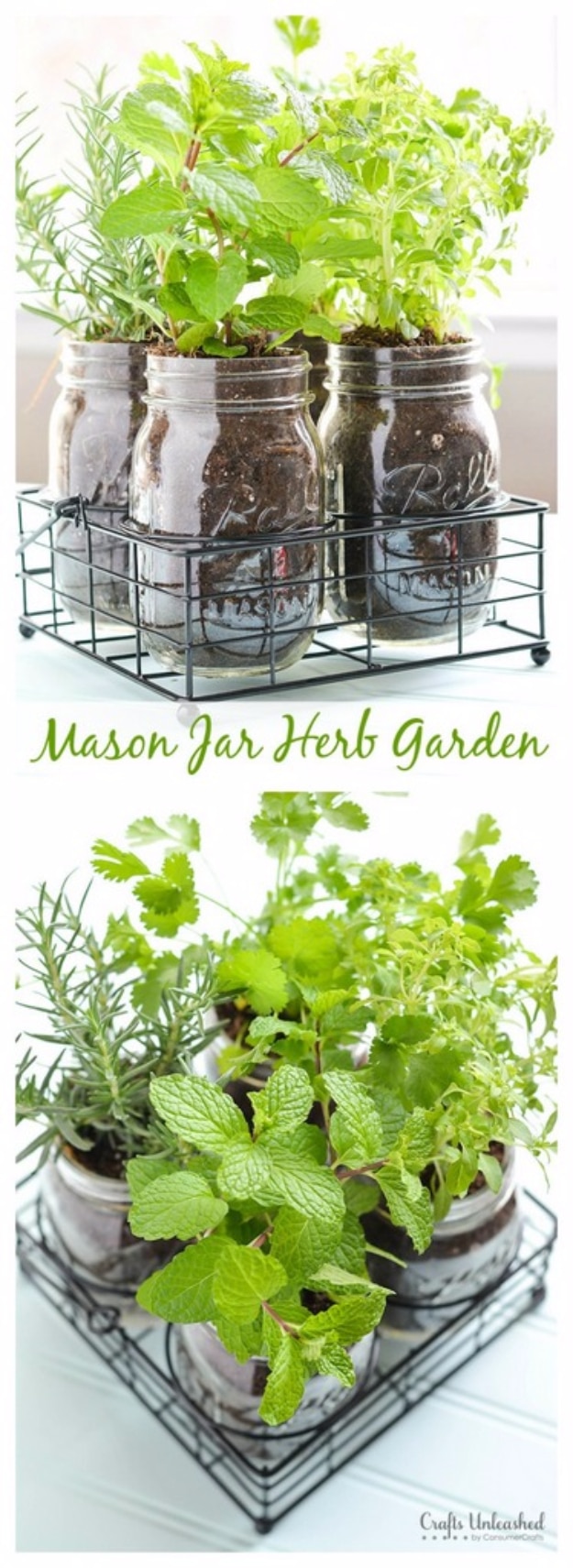 Mason Jar Crafts You Can Make In Under an Hour - Mason Jar DIY Herb Garden - Quick Mason Jar DIY Projects that Make Cool Home Decor and Awesome DIY Gifts - Best Creative Ideas for Mason Jars with Step By Step Tutorials and Instructions - For Teens, For Home, For Gifts, For Kids, For Summer, For Fall #masonjarcrafts #easycrafts 