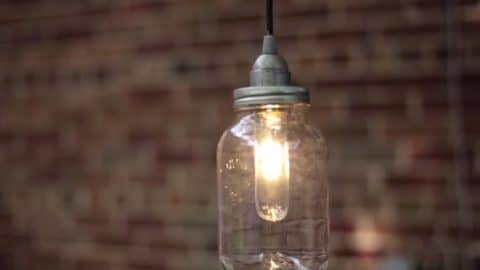 They Make Authentic Mason Jar Lanterns To Hang Over Their Kitchen Table (Watch!) | DIY Joy Projects and Crafts Ideas
