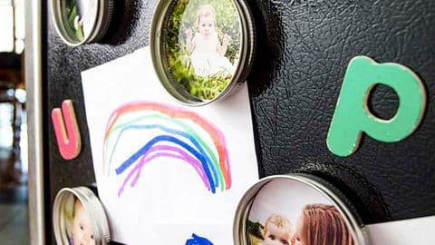 Watch How She Upcycles Mason Jar Lids Into Special Magnets (Too Cute!) | DIY Joy Projects and Crafts Ideas