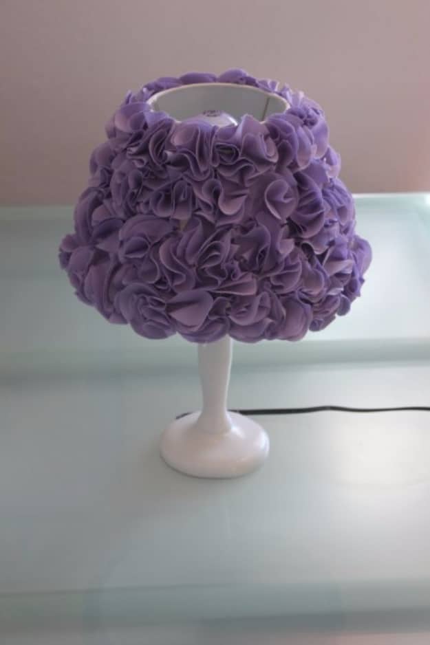 42 DIY Room Decor for Girls - Pom Pom Lamp Shade - Awesome Do It Yourself Room Decor For Girls, Room Decorating Ideas, Creative Room Decor For Girls, Bedroom Accessories, Cute Room Decor For Girls 