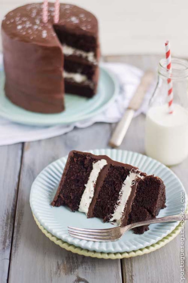 41 Best Homemade Birthday Cake Recipes - Salted Caramel Ding Dong Chocolate Cake - Birthday Cake Recipes From Scratch, Delicious Birthday Cake Recipes To Make, Quick And Easy Birthday Cake Recipes, Awesome Birthday Cake Ideas 