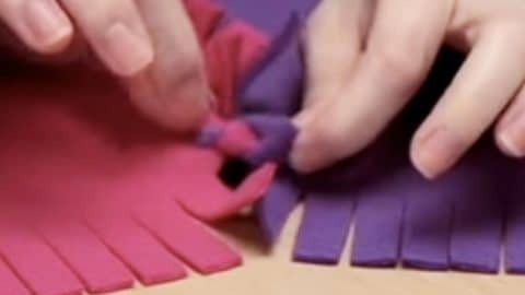 She Ties Knots To Put These Squares Together And Watch The Fascinating Thing She Makes (Simple!) | DIY Joy Projects and Crafts Ideas