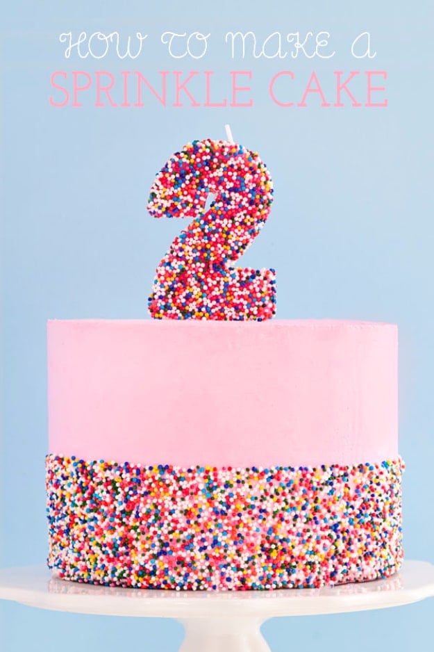 41 Best Homemade Birthday Cake Recipes - Ultimate DIY Sprinkle Cake - Birthday Cake Recipes From Scratch, Delicious Birthday Cake Recipes To Make, Quick And Easy Birthday Cake Recipes, Awesome Birthday Cake Ideas 