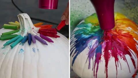 Halloween DIY: Rainbow Pumpkin Crayon Melt | DIY Joy Projects and Crafts Ideas