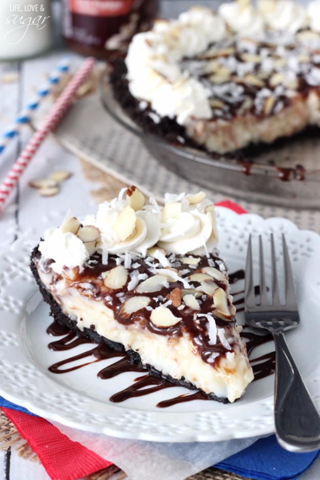 Best Pie Recipes - Almond Joy Pie - Easy Pie Recipes From Scratch for Pecan, Apple, Banana, Pumpkin, Fruit, Peach and Chocolate Pies. Yummy Graham Cracker Crusts and Homemade Meringue #recipes #dessert