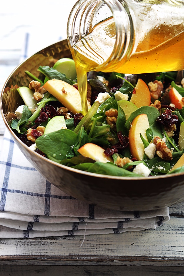 Easy Thanksgiving Recipes - Apple Cranberry Walnut Salad - Best Simple and Quick Recipe Ideas for Thanksgiving Dinner. Cranberries, Turkey, Gravy, Sauces, Sides, Vegetables, Dips and Desserts - DIY Cooking Tutorials With Step by Step Instructions - Ideas for A Crowd, Parties and Last Minute Recipes