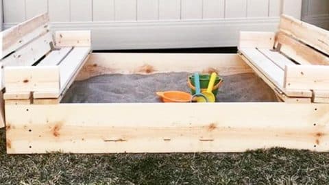 Watch How He Makes This Awesome Sandbox With Bench Seats! | DIY Joy Projects and Crafts Ideas