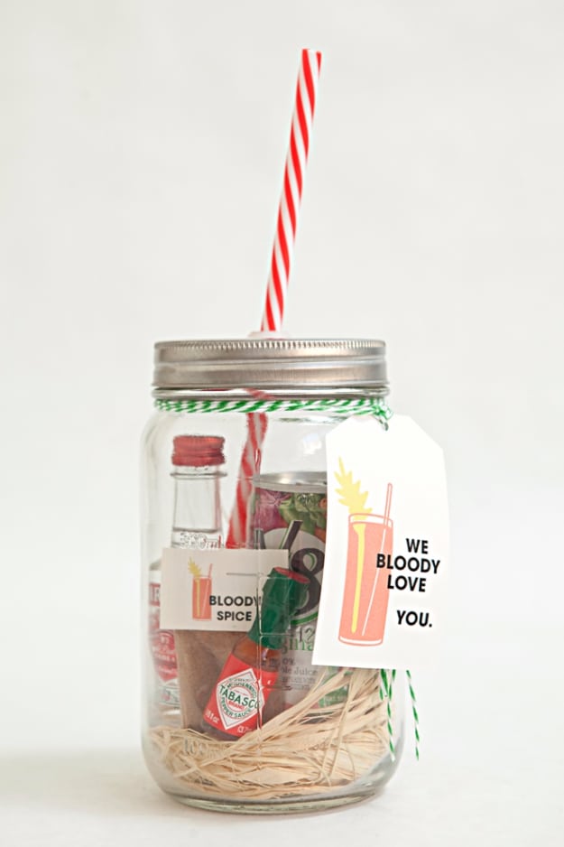 Best DIY Gifts in Mason Jars - Bloody Mary Gift In A Jar - Cute Mason Jar Crafts and Recipe Ideas that Make Great DIY Christmas Presents for Friends and Family - Gifts for Her, Him, Mom and Dad - Gifts in A Jar #diygifts #christmas