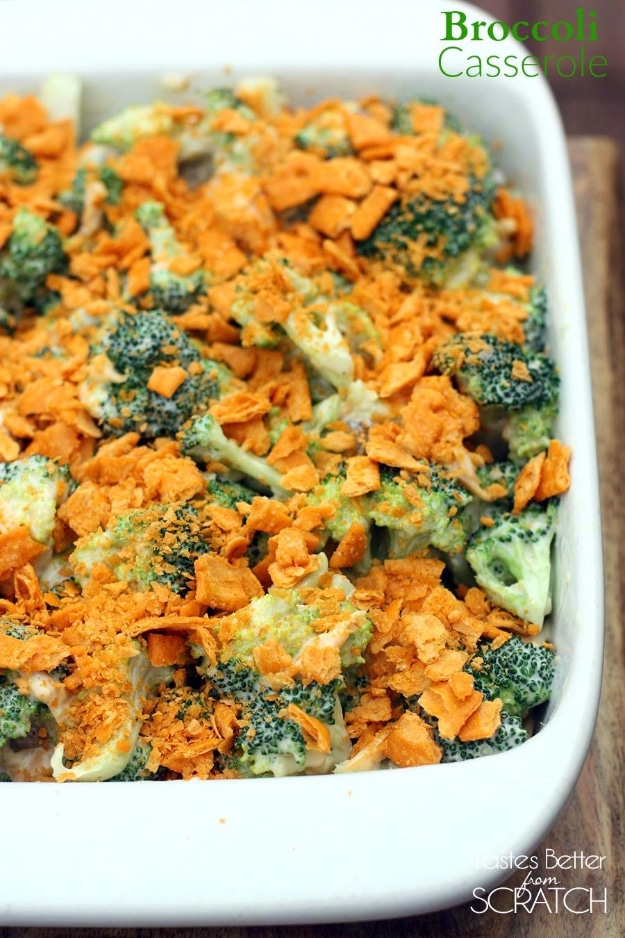 Easy Thanksgiving Recipes - Broccoli Casserole - Best Simple and Quick Recipe Ideas for Thanksgiving Dinner. Cranberries, Turkey, Gravy, Sauces, Sides, Vegetables, Dips and Desserts - DIY Cooking Tutorials With Step by Step Instructions - Ideas for A Crowd, Parties and Last Minute Recipes 