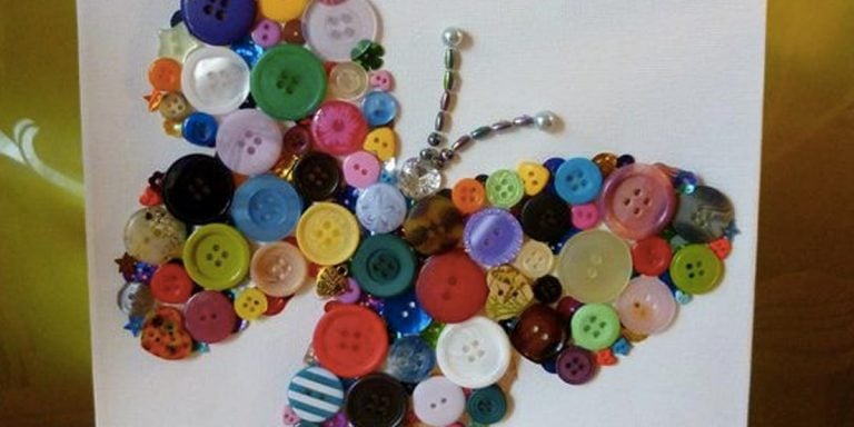 How to Make Button Butterfly Art - DIY Joy