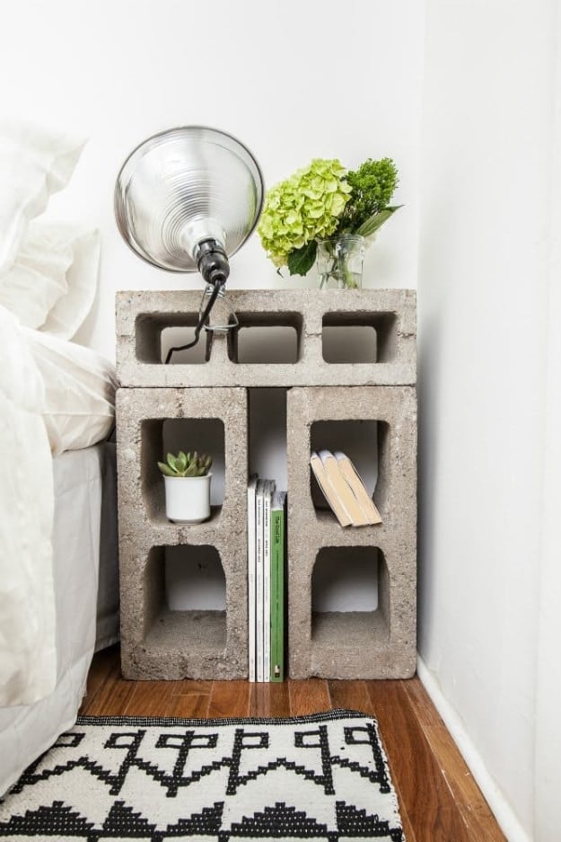 DIY Room Decor for Boys - Cinder Block Furniture - Best Creative Bedroom Ideas for Boy Rooms - Wall Art, Lamps, Rugs, Lamps, Beds, Bedding and Furniture You Can Make for Teens, Tweens and Teenagers #diy #homedecor #boys