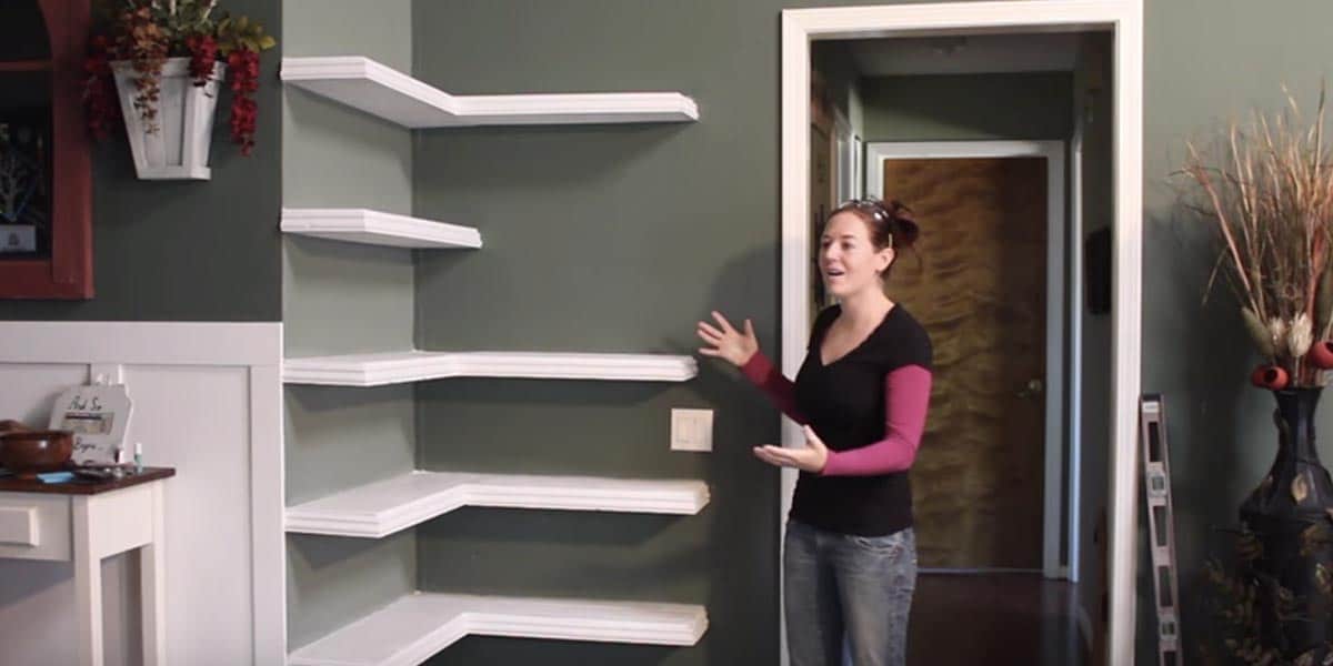 Watch How She Builds These Awesome Corner Shelves To Save Some Space! | DIY Joy Projects and Crafts Ideas