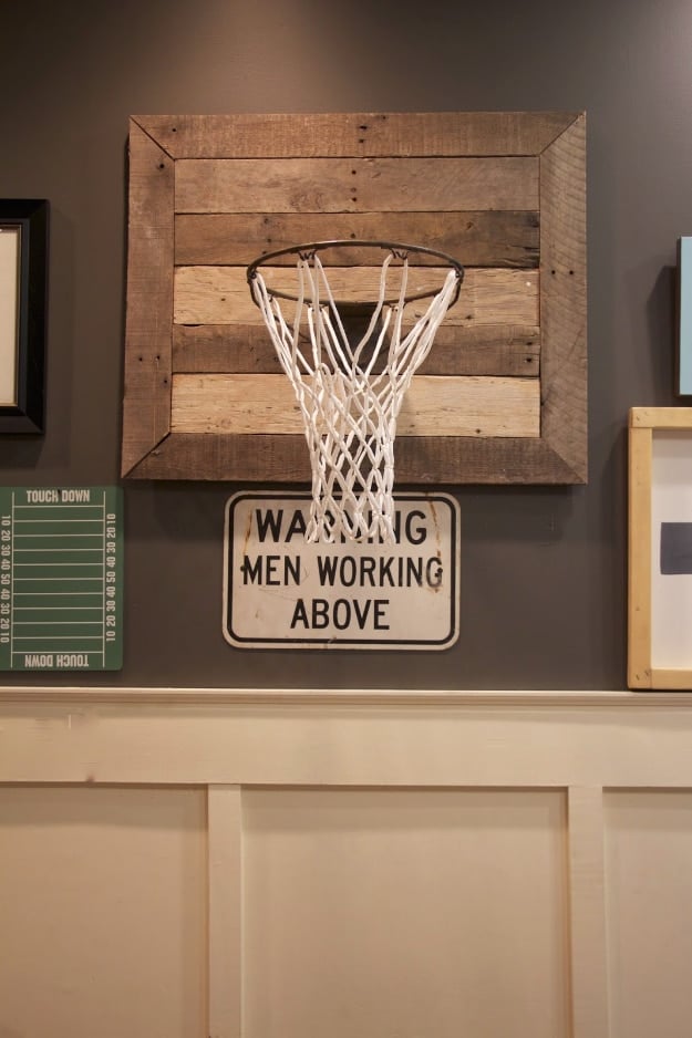 DIY Room Decor for Boys - DIY Basketball Hoop - Best Creative Bedroom Ideas for Boy Rooms - Wall Art, Lamps, Rugs, Lamps, Beds, Bedding and Furniture You Can Make for Teens, Tweens and Teenagers #diy #homedecor #boys