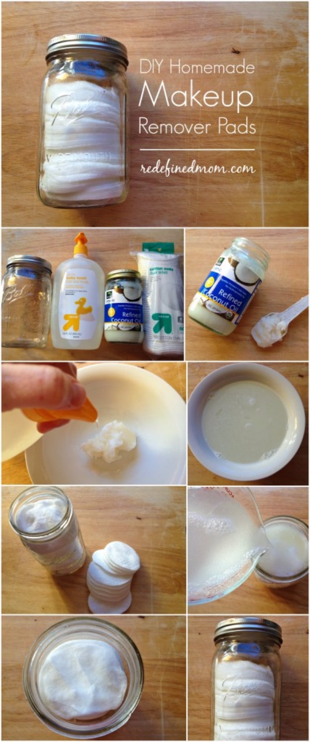 DIY Beauty Hacks - DIY Homemade Makeup Remover Pads - Cool Tips for Makeup, Hair and Nails - Step by Step Tutorials for Fixing Broken Makeup, Eye Shadow, Mascara, Foundation - Quick Beauty Ideas for Best Looks in A Hurry #beautyhacks #makeup