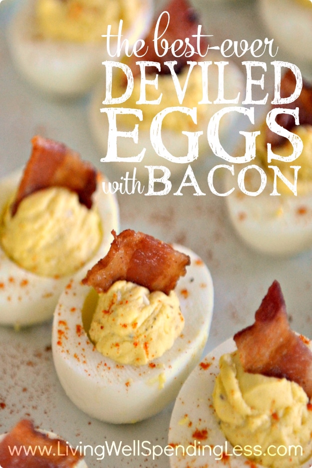 Best Thanksgiving Dinner Recipes - Deviled Eggs With Bacon - Easy DIY Desserts, Sides, Sauces, Main Courses, Vegetables, Pie and Side Dishes. Simple Gravy, Cranberries, Turkey and Pies With Step by Step Tutorials