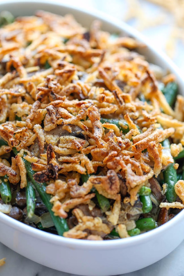 Easy Thanksgiving Recipes - Easy Green Bean Casserole - Best Simple and Quick Recipe Ideas for Thanksgiving Dinner. Cranberries, Turkey, Gravy, Sauces, Sides, Vegetables, Dips and Desserts - DIY Cooking Tutorials With Step by Step Instructions - Ideas for A Crowd, Parties and Last Minute Recipes