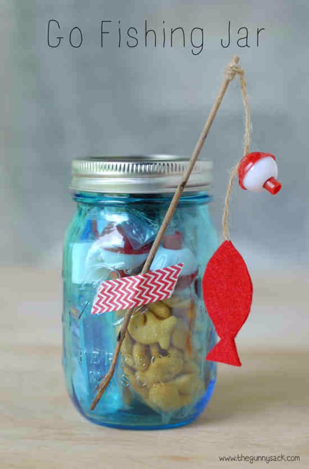 Best DIY Gifts in Mason Jars - Go Fishing Mason Jar Gift - Cute Mason Jar Crafts and Recipe Ideas that Make Great DIY Christmas Presents for Friends and Family - Gifts for Her, Him, Mom and Dad - Gifts in A Jar #diygifts #christmas