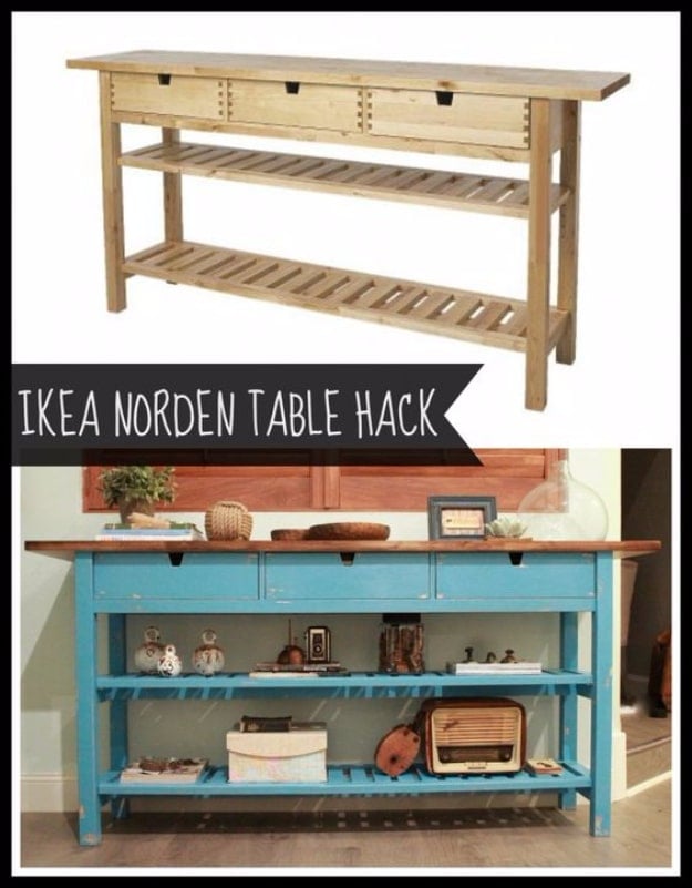 Best IKEA Hacks and DIY Hack Ideas for Furniture Projects and Home Decor from IKEA - IKEA Norden Table Hack - Creative IKEA Hack Tutorials for DIY Platform Bed, Desk, Vanity, Dresser, Coffee Table, Storage and Kitchen, Bedroom and Bathroom Decor #ikeahacks #diy