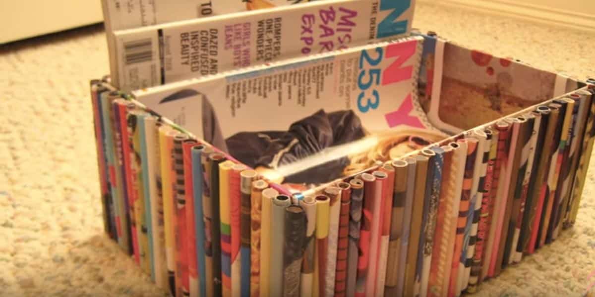 She Recycles Old Magazines And Makes This Remarkably Stunning Container! | DIY Joy Projects and Crafts Ideas