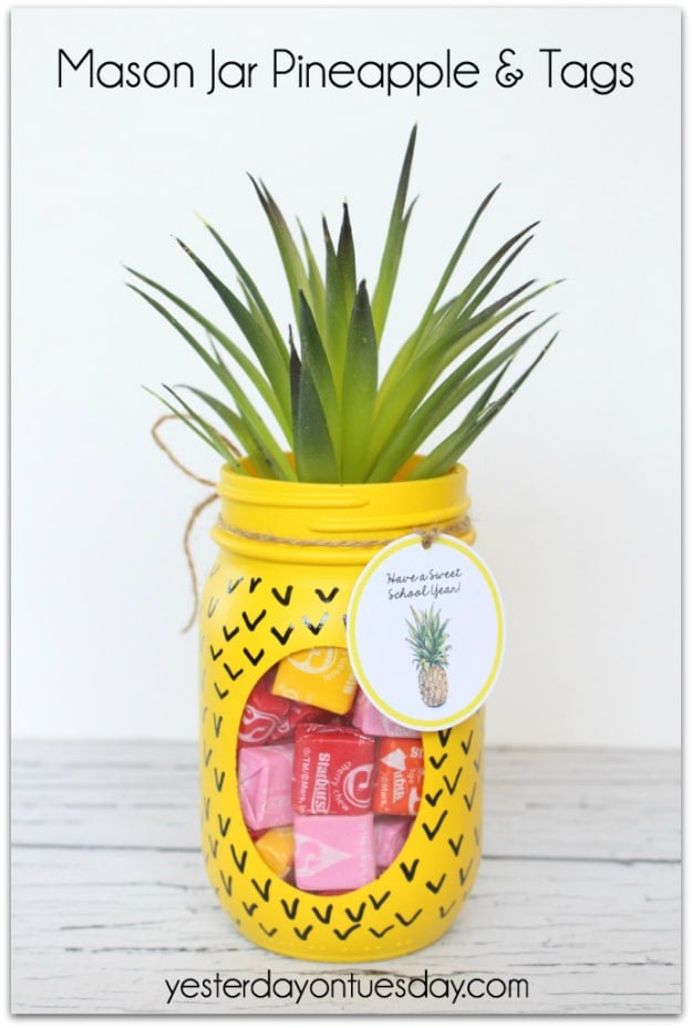 Best DIY Gifts in Mason Jars - Mason Jar Pineapple - Cute Mason Jar Crafts and Recipe Ideas that Make Great DIY Christmas Presents for Friends and Family - Gifts for Her, Him, Mom and Dad - Gifts in A Jar #diygifts #christmas