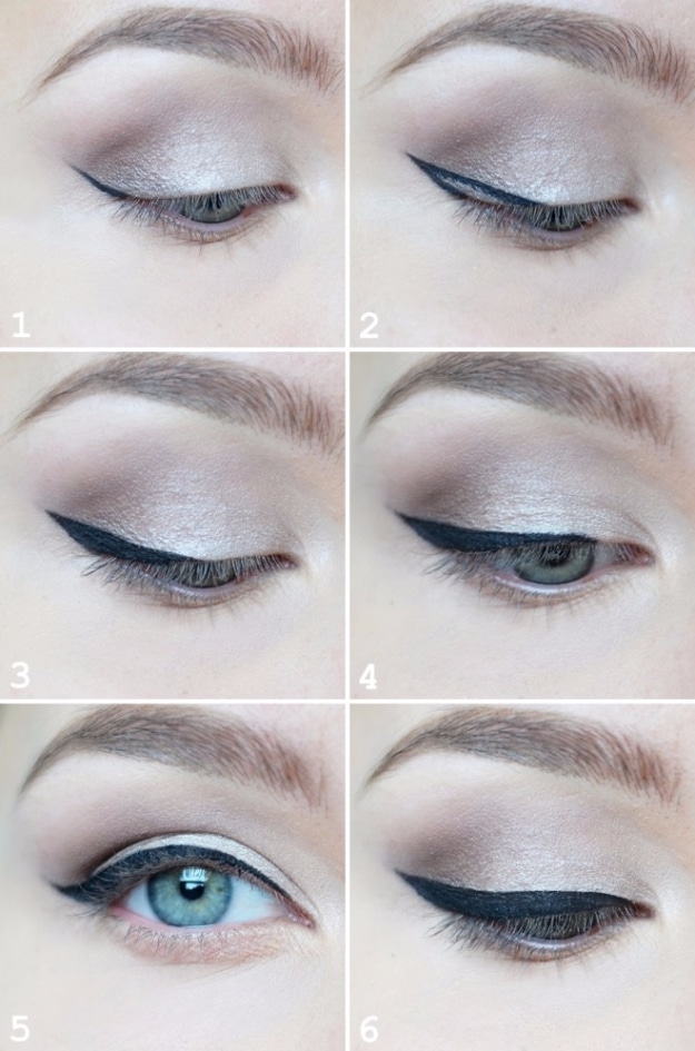 DIY Beauty Hacks - Perfect Cat's Eye Everytime - Cool Tips for Makeup, Hair and Nails - Step by Step Tutorials for Fixing Broken Makeup, Eye Shadow, Mascara, Foundation - Quick Beauty Ideas for Best Looks in A Hurry #beautyhacks #makeup