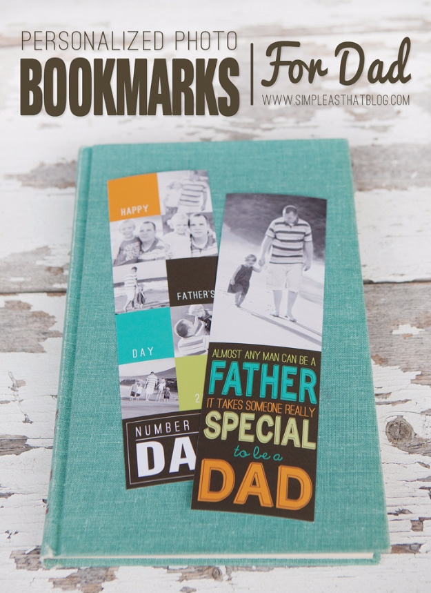 DIY Gifts for Dad - Personalized Photo Bookmarks For Dad - Best Craft Projects and Gift Ideas You Can Make for Your Father - Last Minute Presents for Birthday and Christmas - Creative Photo Projects, Gift Card Holders, Gift Baskets and Thoughtful Things to Give Fathers and Dads #diygifts #dad #dadgifts #fathersday