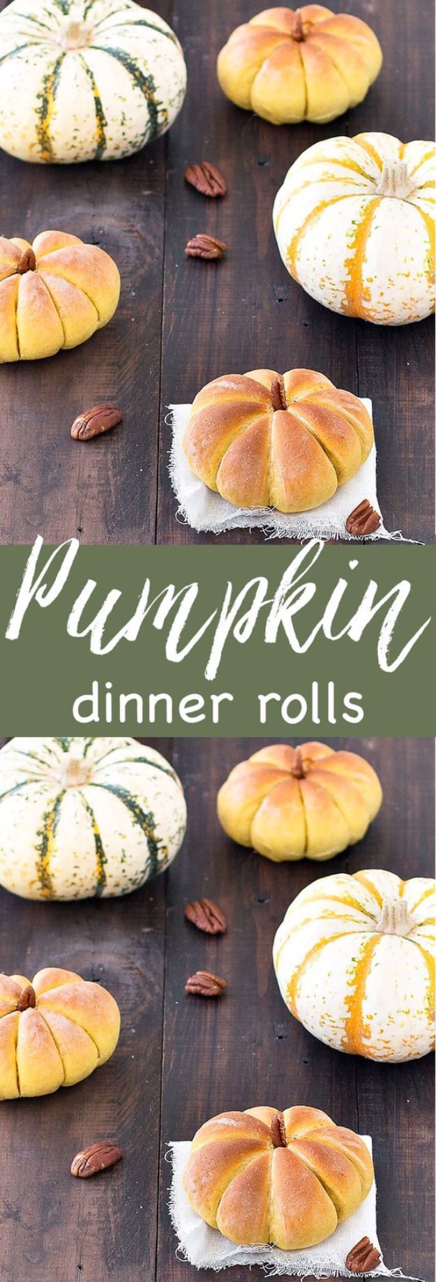 Best Thanksgiving Dinner Recipes - Pumpkin Dinner Rolls - Easy DIY Desserts, Sides, Sauces, Main Courses, Vegetables, Pie and Side Dishes. Simple Gravy, Cranberries, Turkey and Pies With Step by Step Tutorials