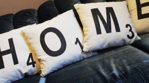 She Makes Some Unique Pillows That Resembles The Famous Scrabble Tiles! | DIY Joy Projects and Crafts Ideas